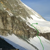 La montée au glacier: plus de corde fixe à disposition
