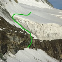 La montée au glacier: plus de corde fixe à disposition