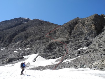 2è possibilité descente tour Boussine depuis le point 3386