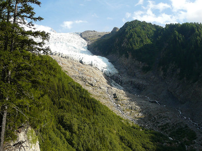 Niveau du glacier des Bossons au 15 août 2011 Niveau du glacier des Bossons au 15 août 2011
