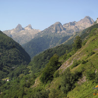 Val d'Azun - Falaise d'Arrayoulet - Panorama sur la vallée du Tech