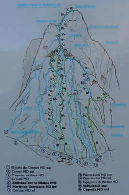 Face SE du Naranjo de Bulnes Face SE du Naranjo de Bulnes