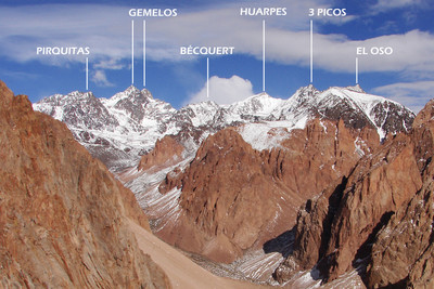 Cumbres del Portillo desde el Campanile Cumbres del Portillo desde el Campanile