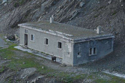 Baraquement militaire bien gardé sous le Col du Saboulé Baraquement militaire bien gardé sous le Col du Saboulé
