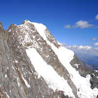    Les Grandes Jorasses 4208 m con il ghiacciaio omonimo                            