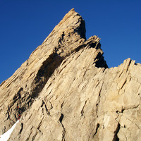      La Punta Young 3996 m versante W dal Colle delle Grandes Jorasses 3825 m                          