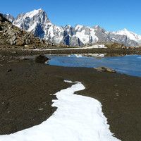 Petit lac mais Grandes Jorasses