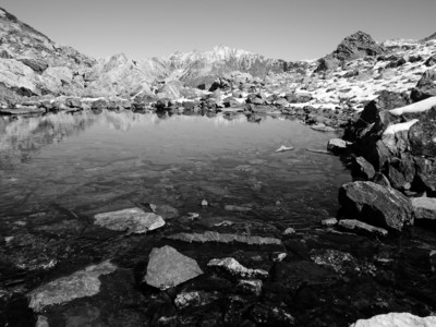 En arrivant au Lac de Belledonne