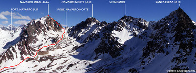 Ruta de ascenso Pico Navarro Sur                               
