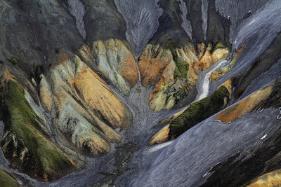 traces de fonte au Landmannalaugar