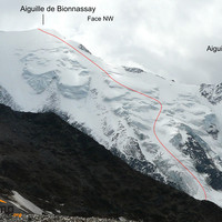 Aiguille de Bionnassay face NW