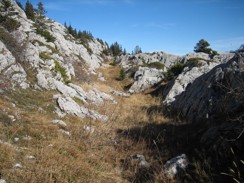 Cheminement sympa au retour dans cette petite combe