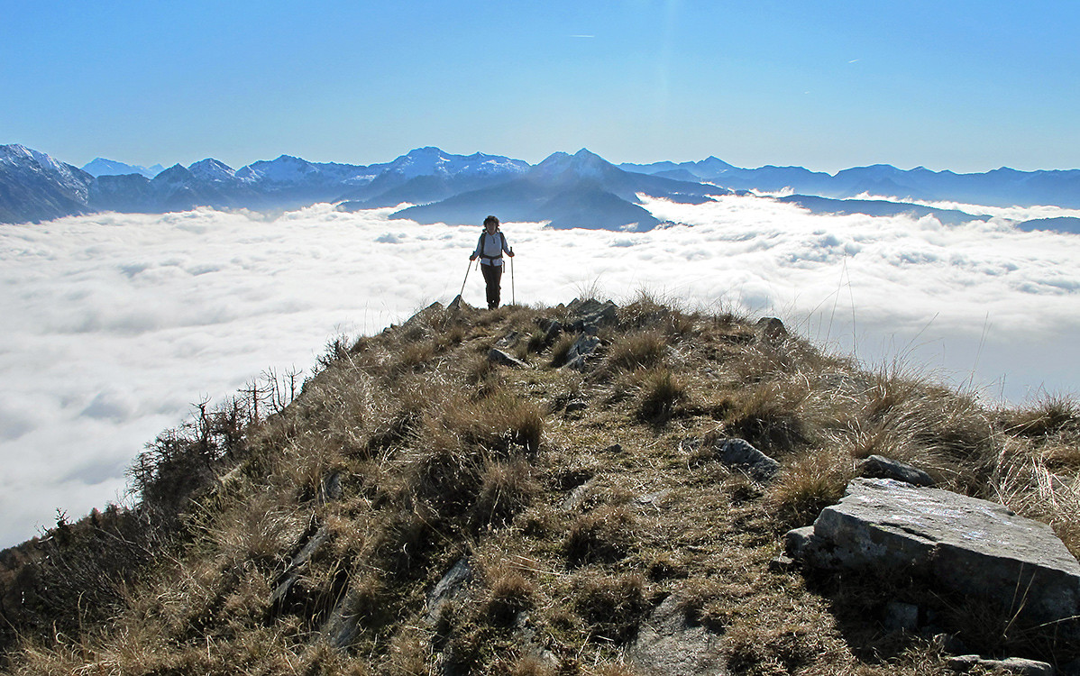 arrivo in vetta al Piz Martum...