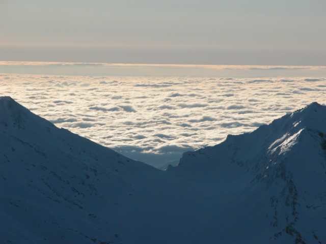 La mer de nuage sur la plaine du Pô