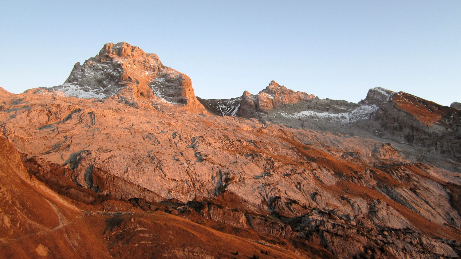 Derniers rayons de soleil sur la Pointe Percée
