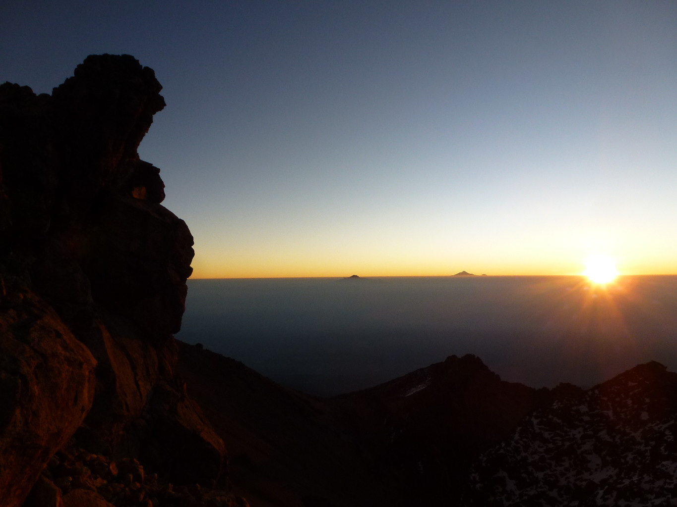 La Malinche et le Pico de Orizaba au loin