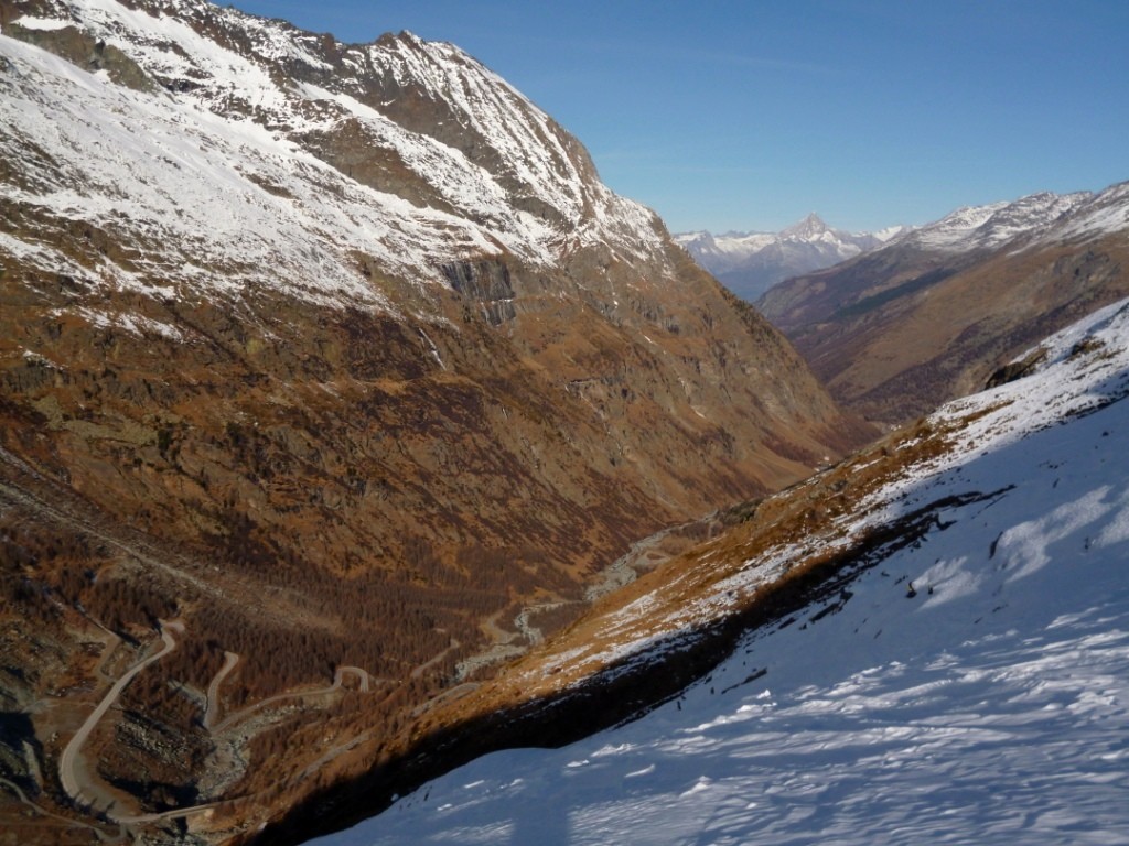 Limite d'enneigement dans le haut Saastal