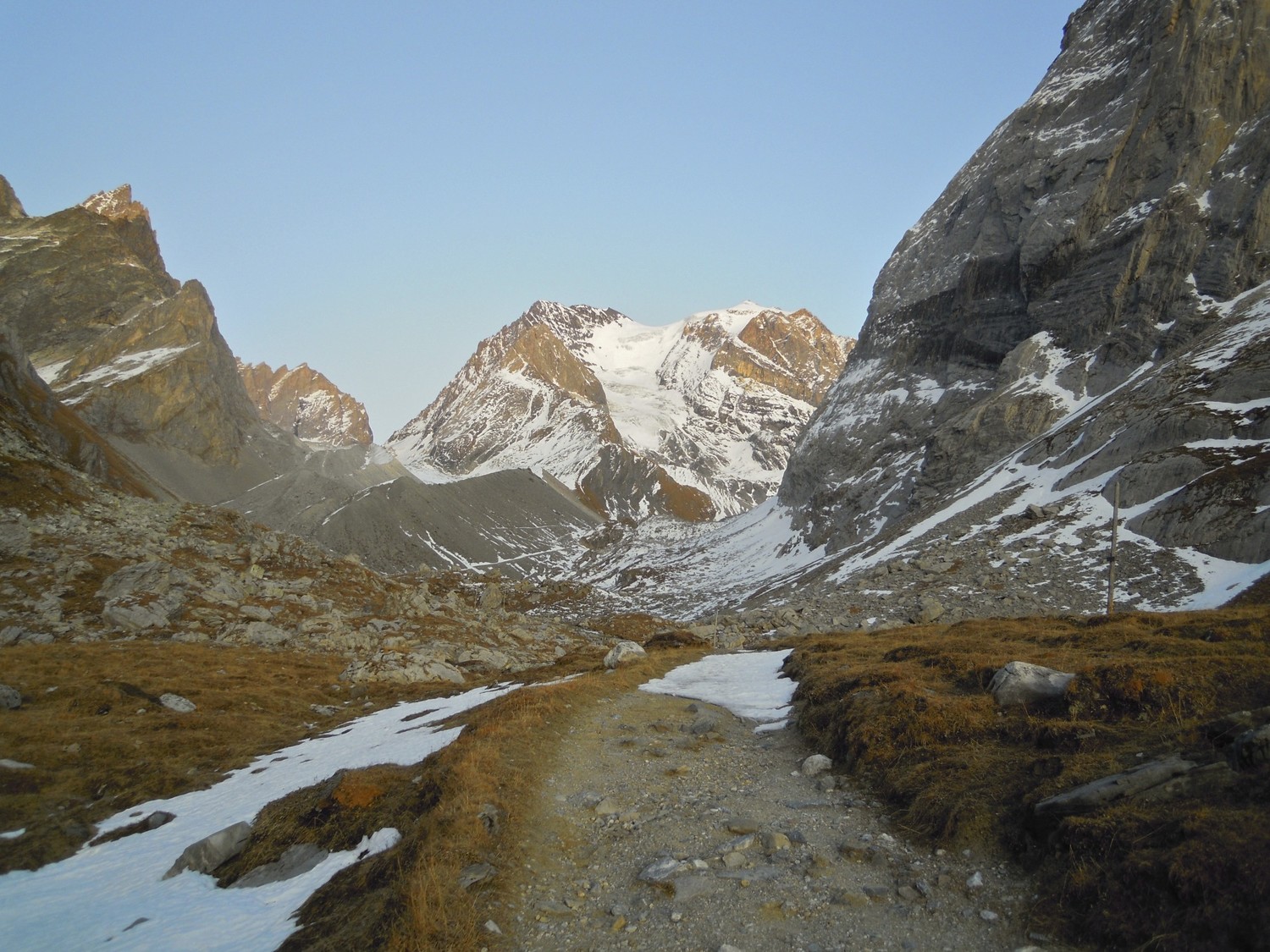 La grande Casse, les grand couloir duran la montée.