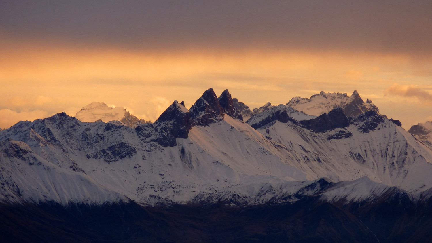 Couche de soleil de la Barre à la Meije