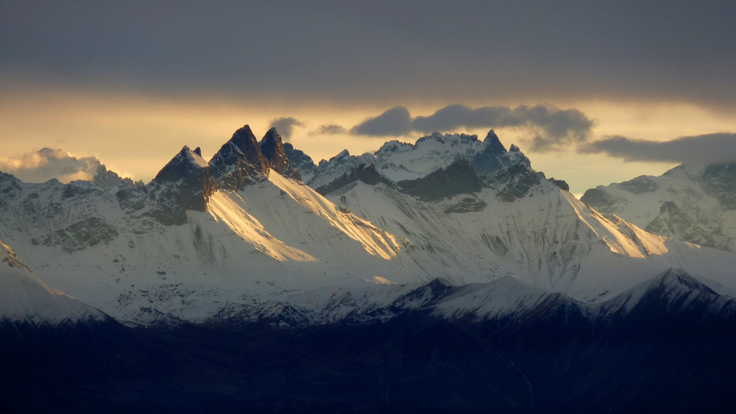 Coucher de soleil sur les Aiguilles d'Arves