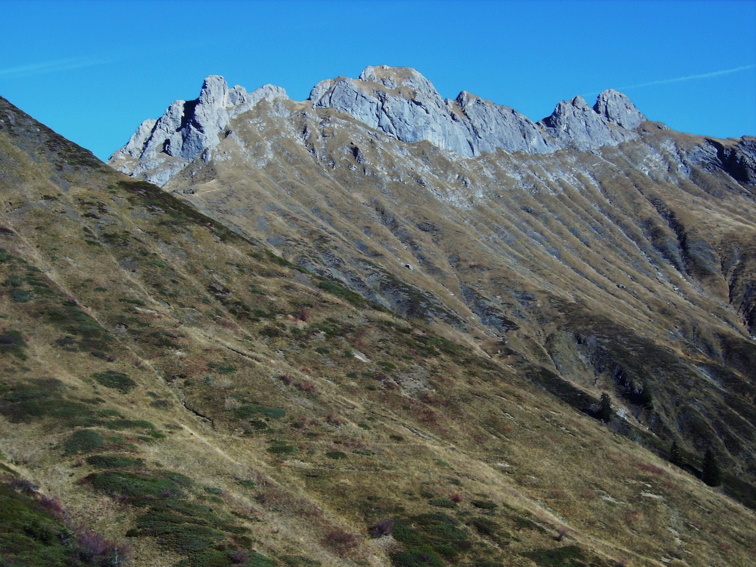 Les aretes du Roc d'Enfer vues du Foron d'en haut