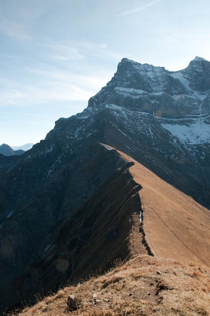 La crête du Dardeu et la cime de l'est vues depuis la dent de Valère