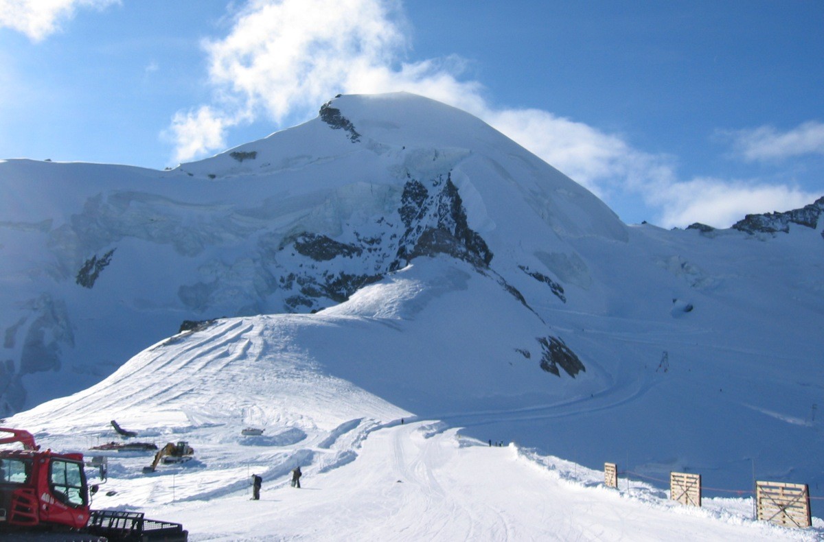 Face N de l'Allalinhorn depuis Mittel Allalin
