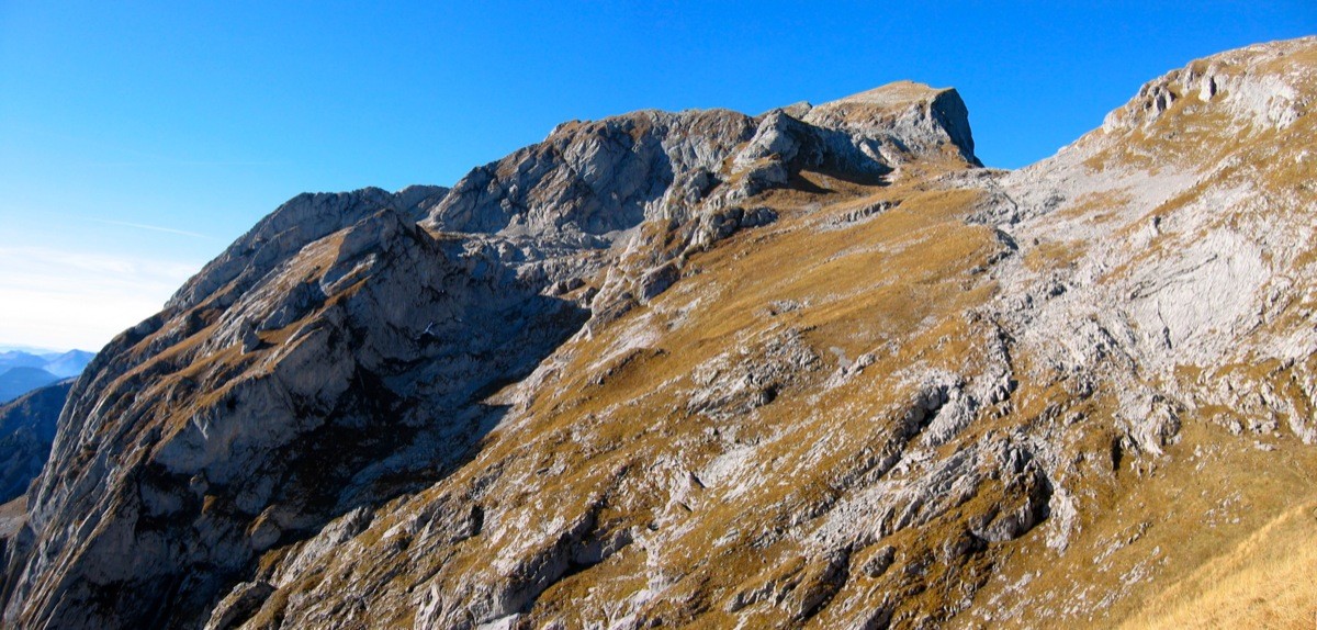 Le haut de la voie normale des Cornettes de Bise