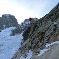 L'ultime ressaut pour atteindre le bivouac Gervasutti