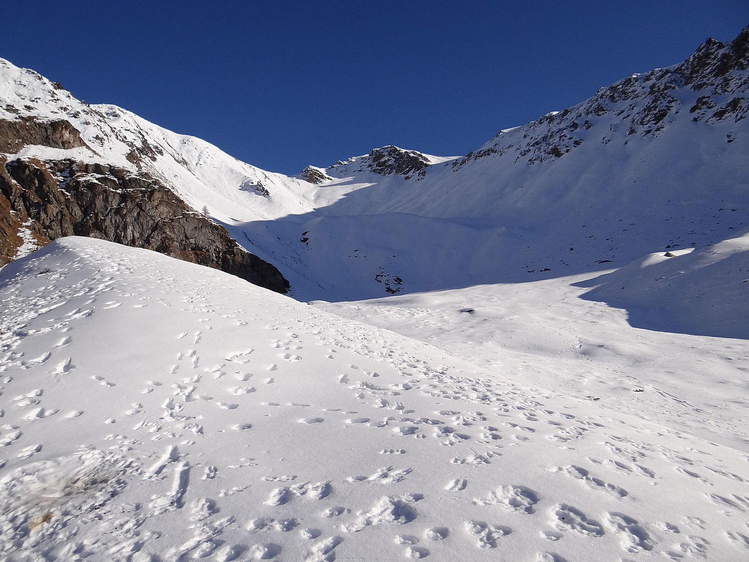 Combe menant au col Palettaz et la pointe Leysser versant Vertosan