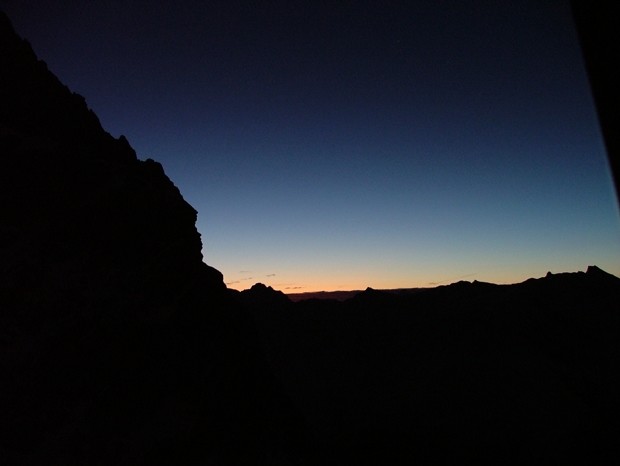 lever de soleil depuis le bivouac Gervasutti