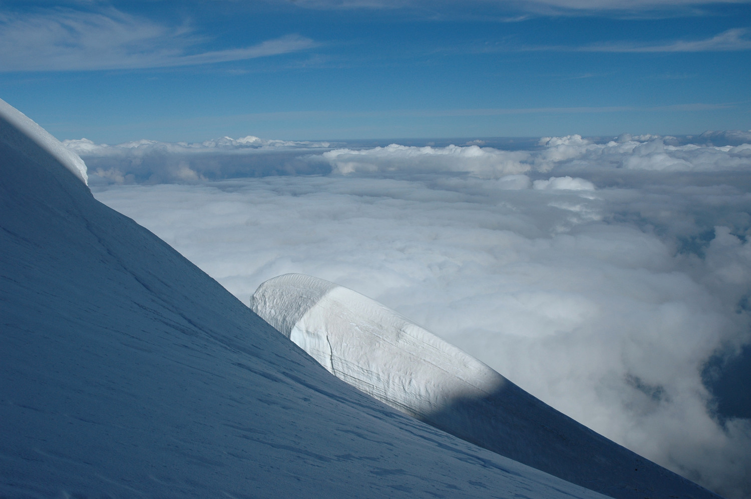 Mont Blanc du Tacul, vue vers l'ouest