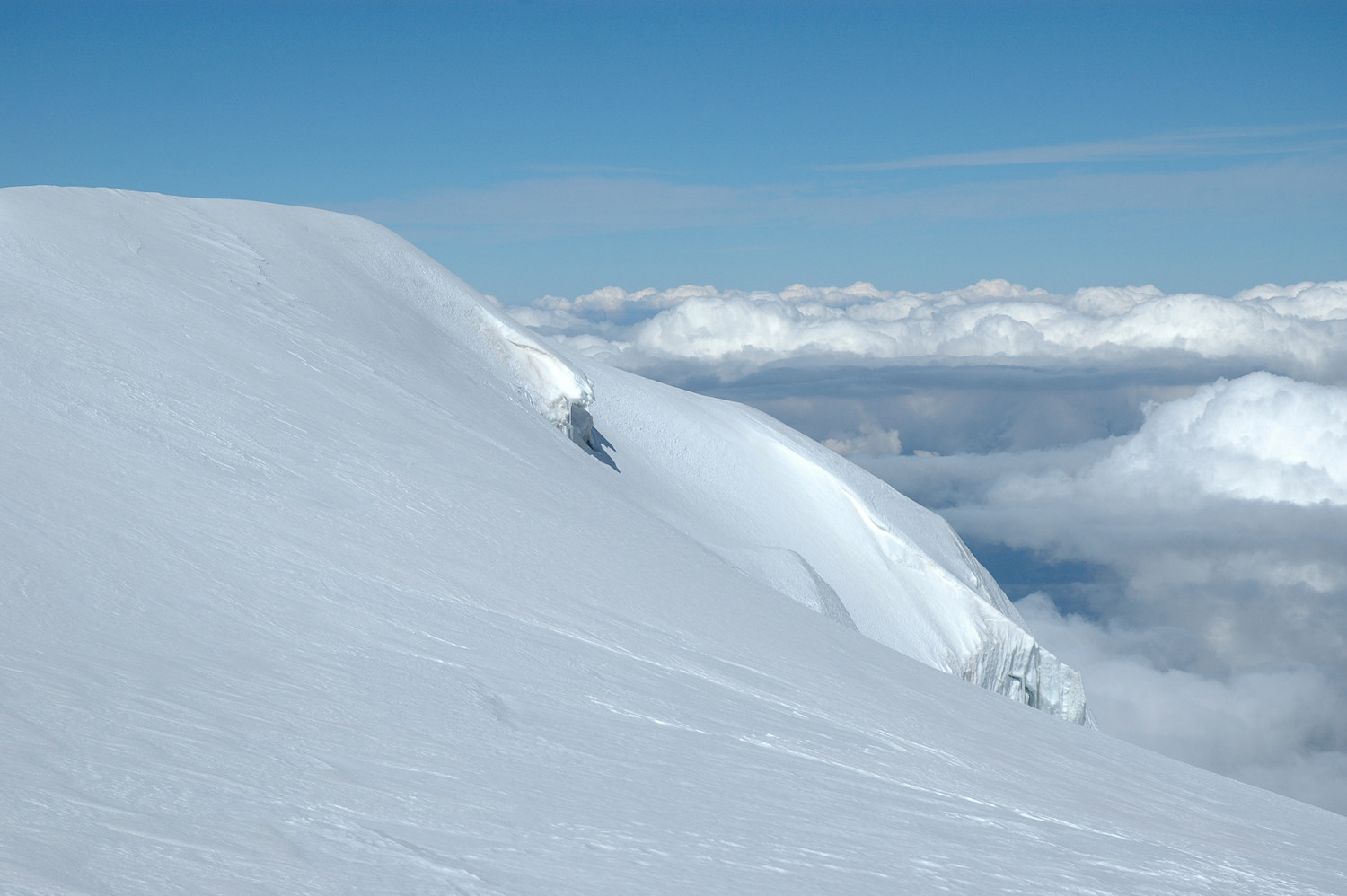Mont Blanc du Tacul, vue vers l'ouest