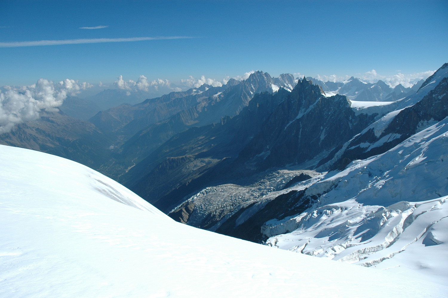 Vallée de Chamonix vue du Goûter
