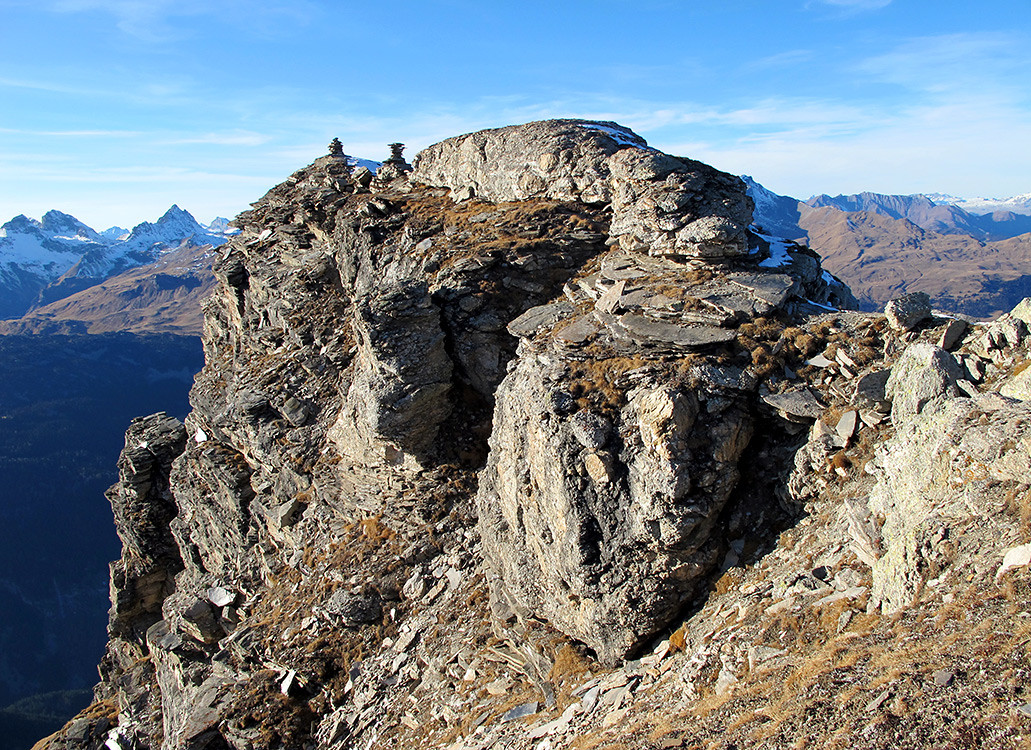 la caratteristica crestina finale al Piz la Tschera.