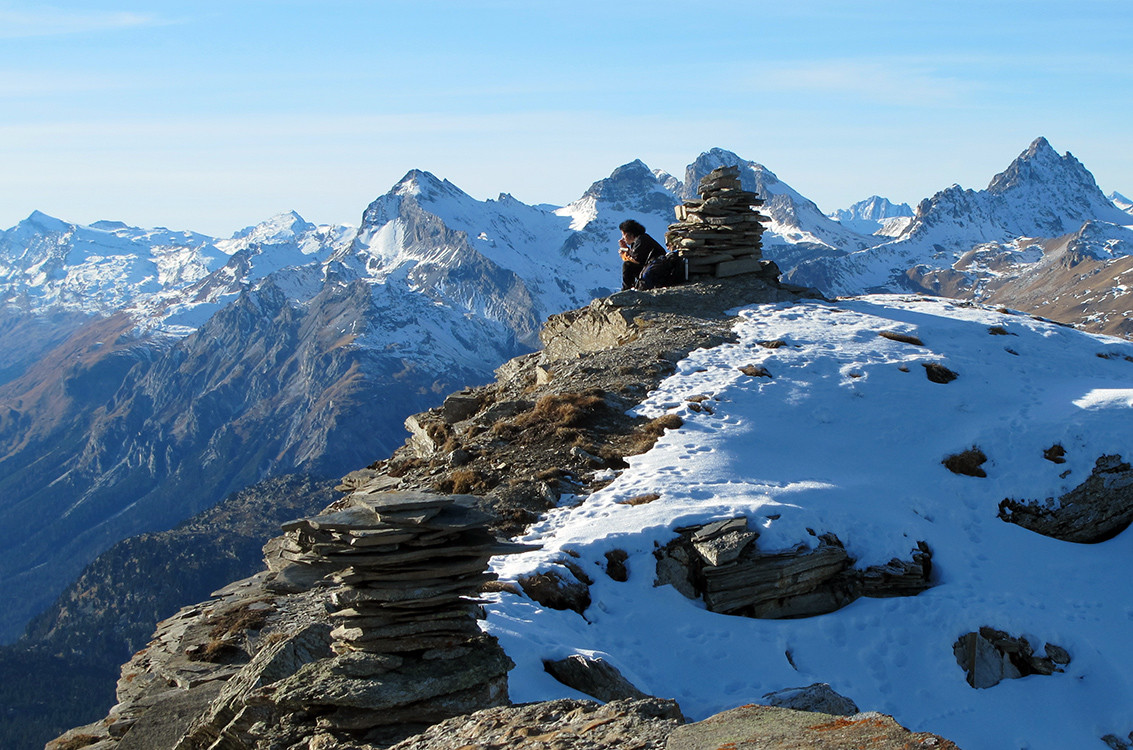 la vetta del Piz la Tschera, è particolarmente adatta anche per la contemplazione di uno splendido panorama...