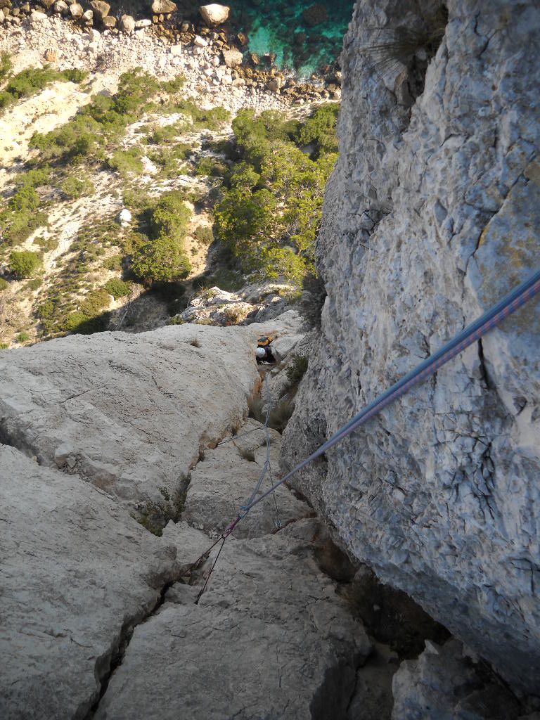 Patrick dans le dièdre de sortie