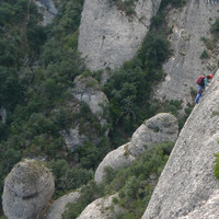 Darrer llarg a la via del Camí de l'Alzina
