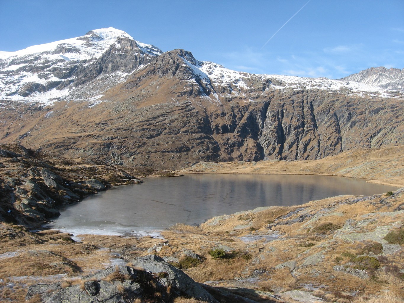 Lac blanc gelé