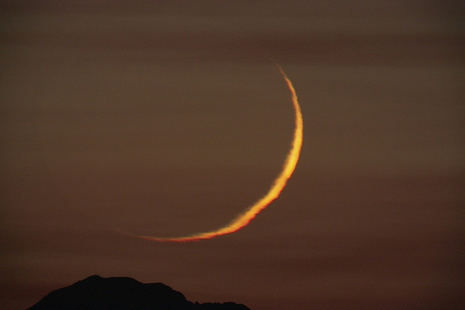 couché de Lune sur Grand Som depuis la Roche Pourrie