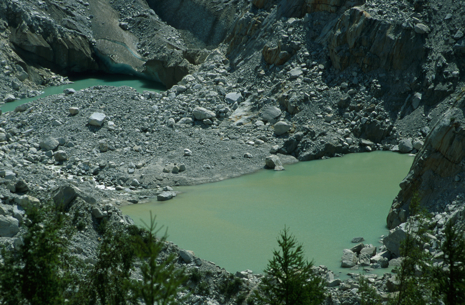 Lac vert de La Mer de Glace, version 2001