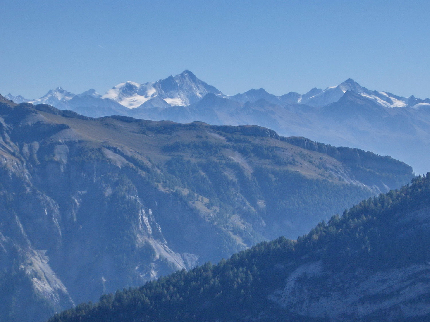 Weisshorn et zinalrothorn, du pas de cheville