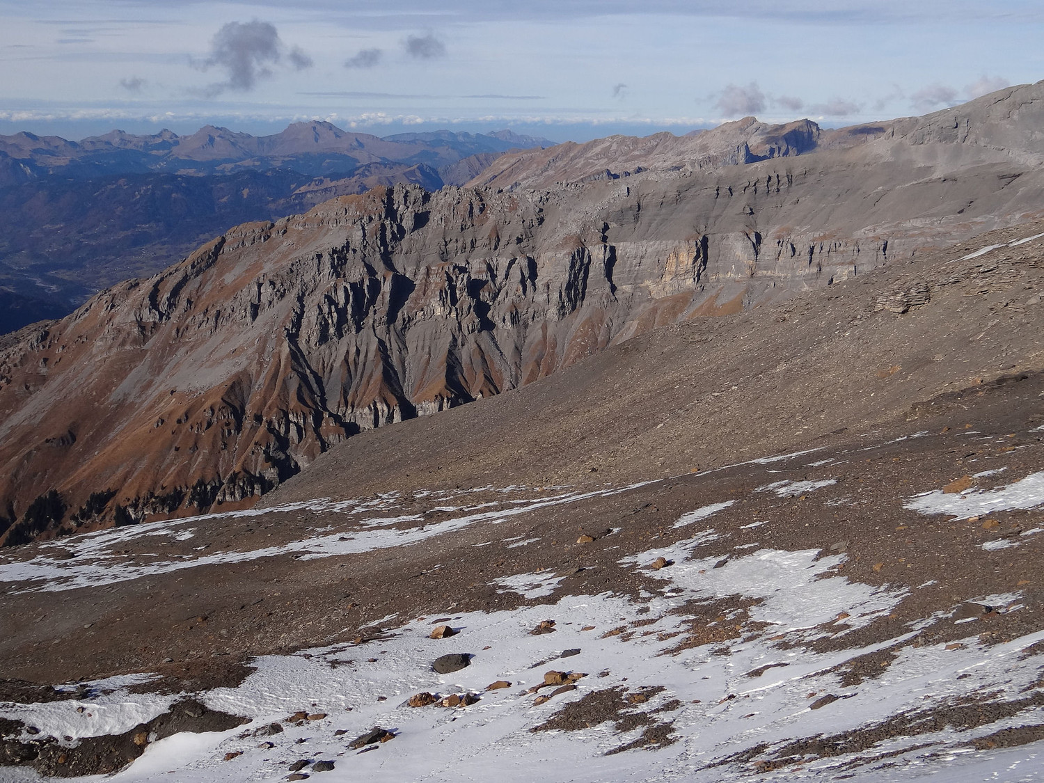 Arrivée sur le versant des Beaux