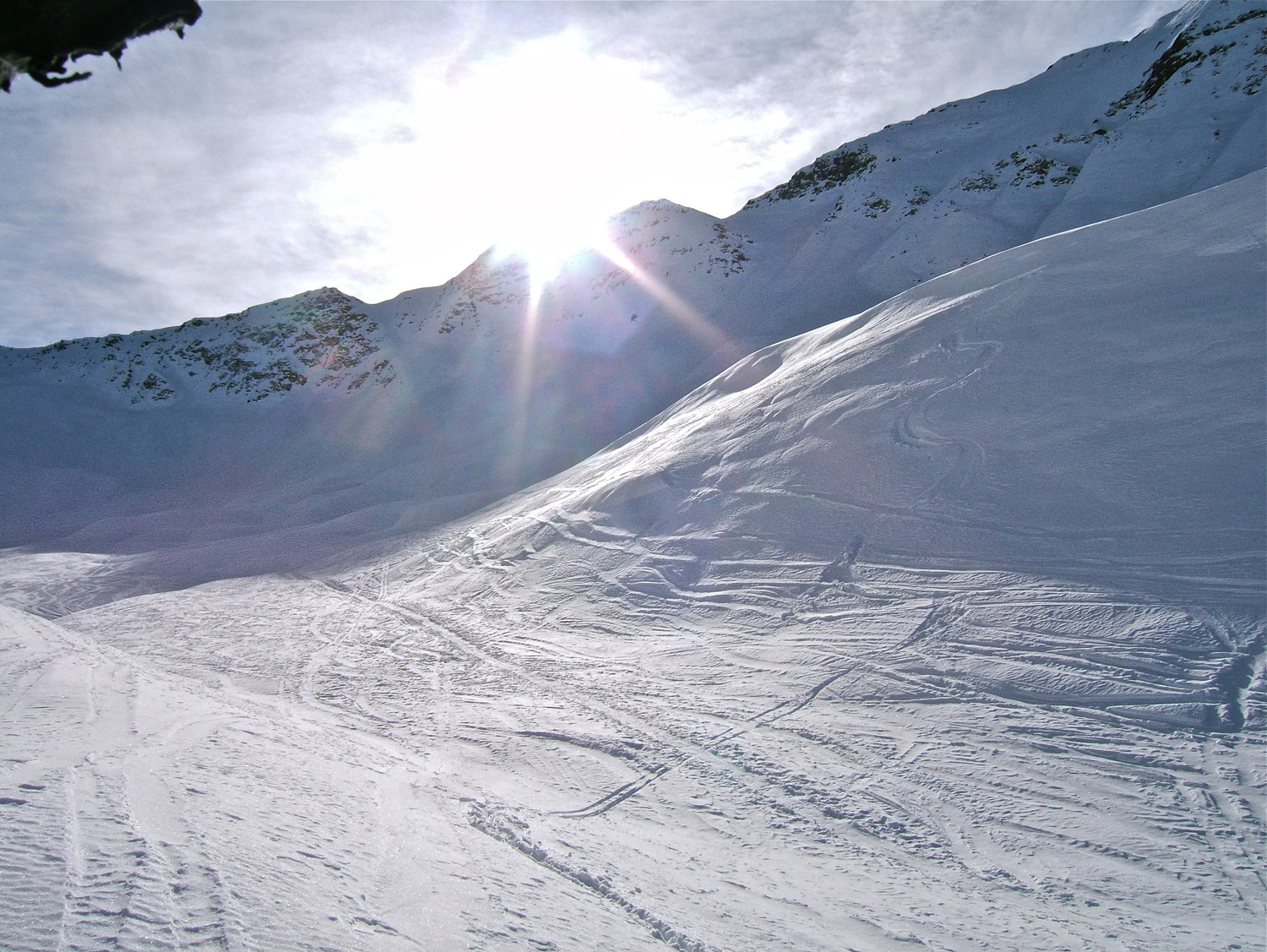 Mes derniers virages en poudreuse vers 2400m.