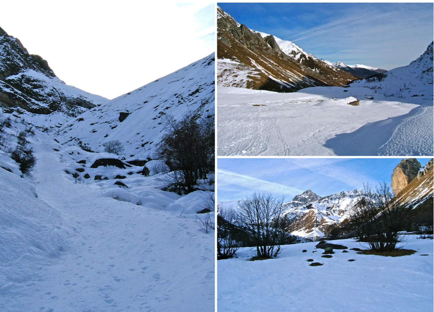 De 2100m jusqu'à la voiture descente sans problème, neige béton.