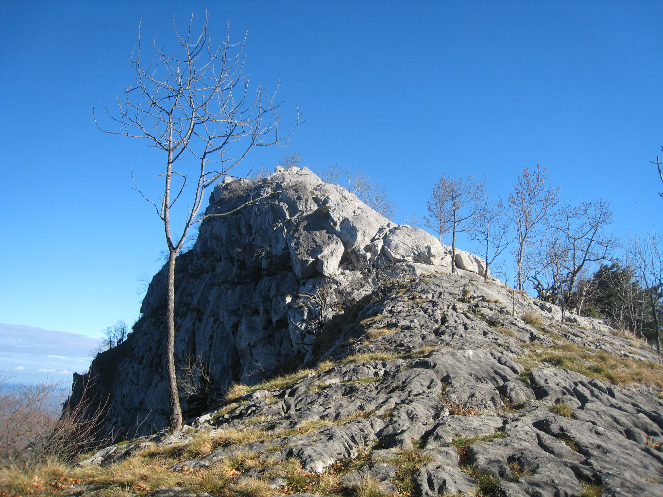 arête sommital des rochers de Pène Blanque