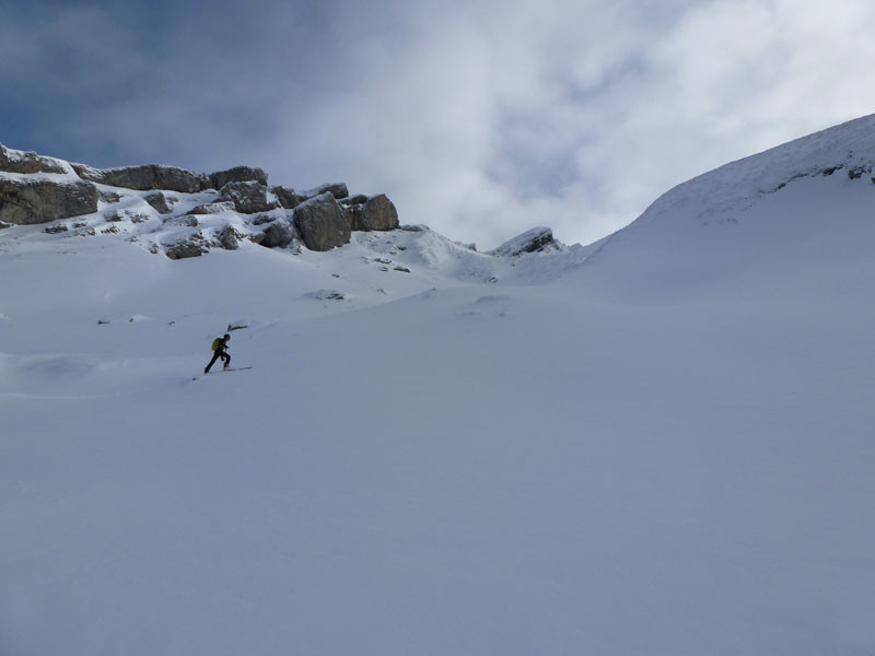 Olivier trace la montée vers le Trou de la Mouche