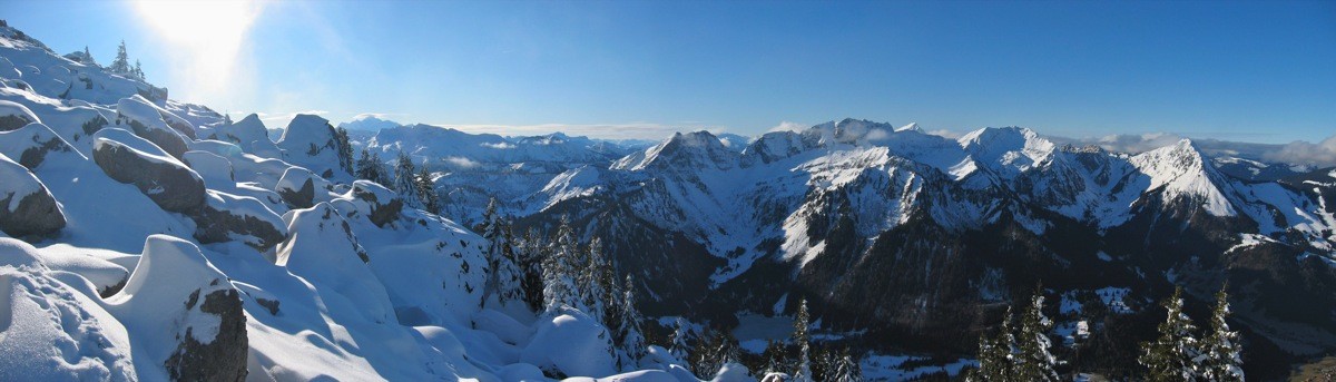 Zone des blocs sur l'arête de Belair