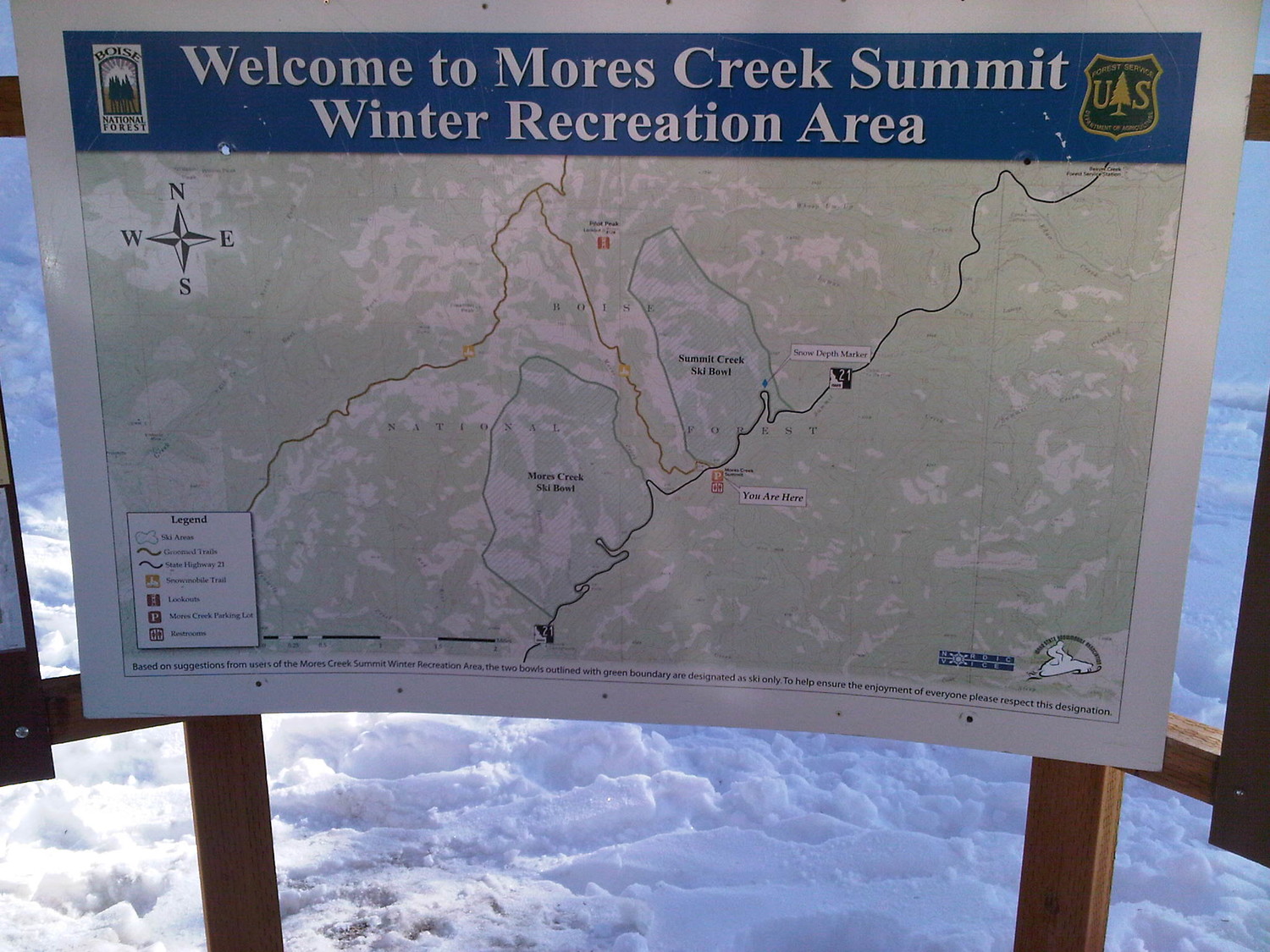 Cartello indicatore al Mores Creek Summit