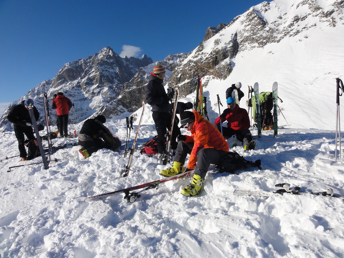 Le groupe au sommet